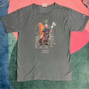 Dungeons and Dragons X Champion T Shirt Druid Teal Nerd Tabletop Gamer Medium